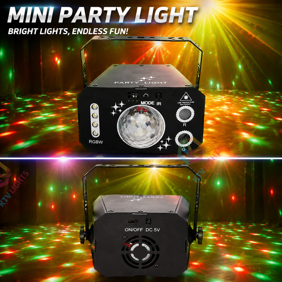 KTVLIGHTS USB Mini Party Laser Light-C12