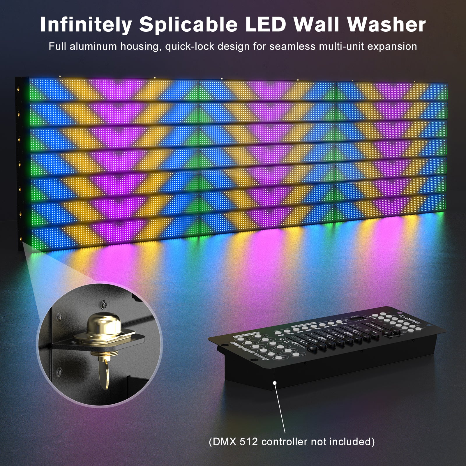 New 666 LED RGB pixel strip strobe light 254 dynamic chasing effect-X21