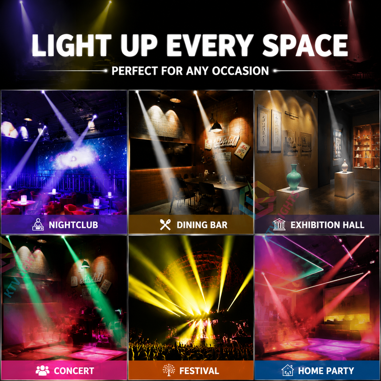 KTVLIGHTS Mini 3W Warm White LED Beam Spotlight-J3