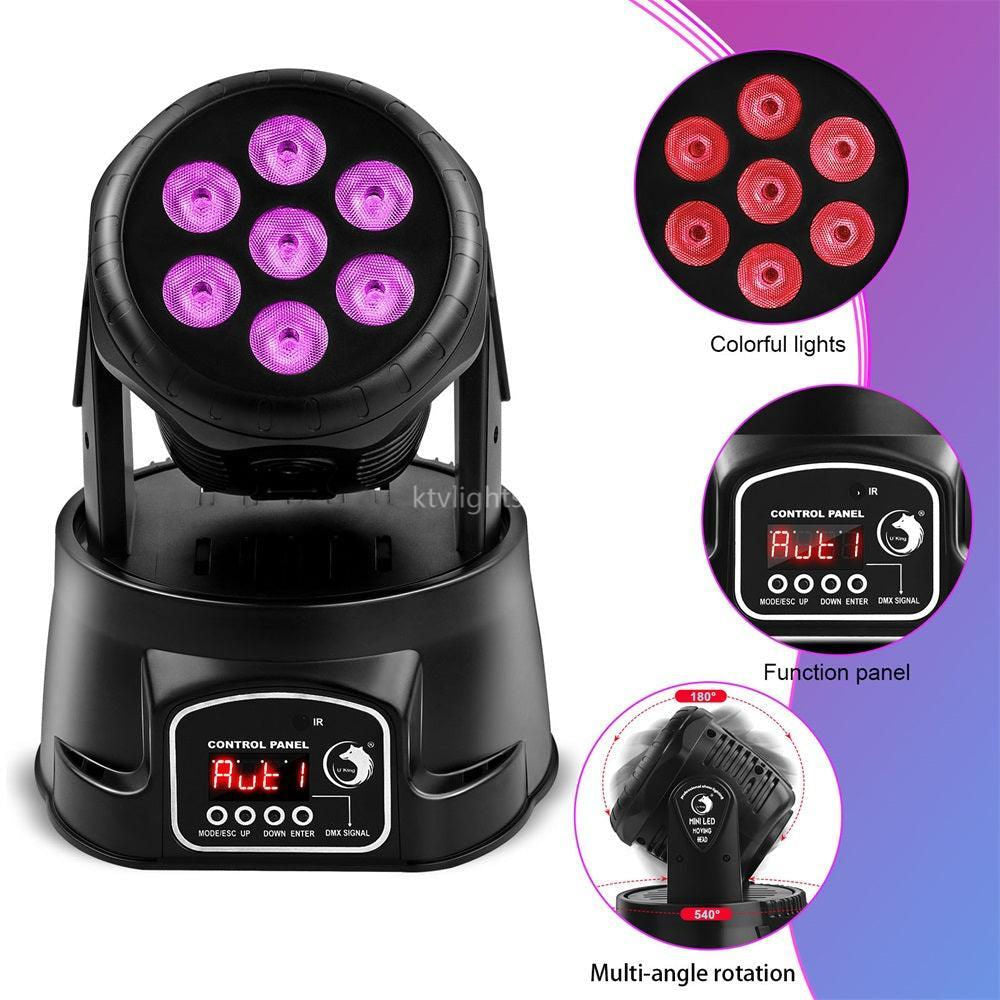 7 LED 70W RGBW  Moving Beam Light