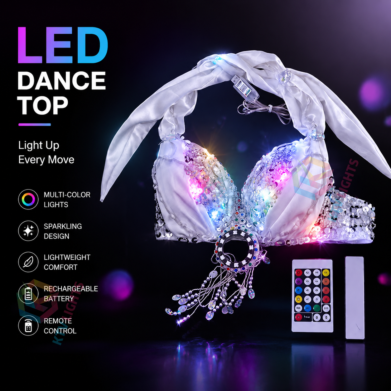 KTVLIGHTS Make Every Move Glow With LED Dance Skirt-M40