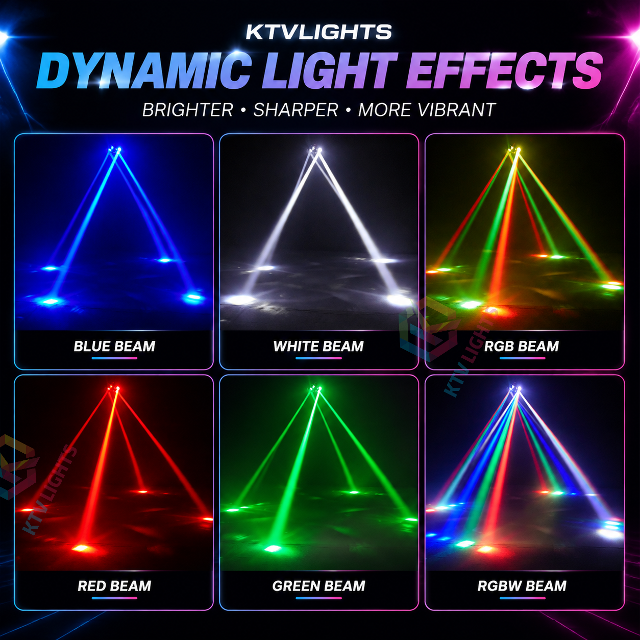 KTVLIGHTS 4 Arms LED Moving Head Stage Light for DJ Party Events-E93