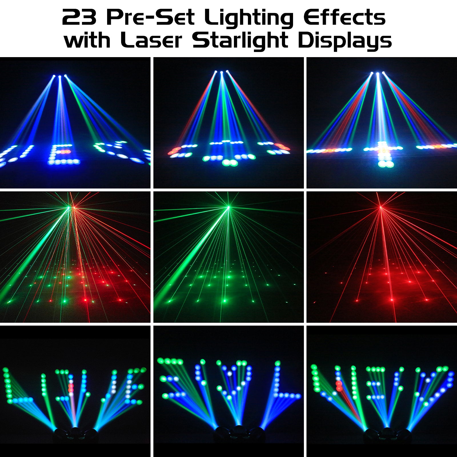 New 192 LED stage effect light RGBW three-head airship-C23