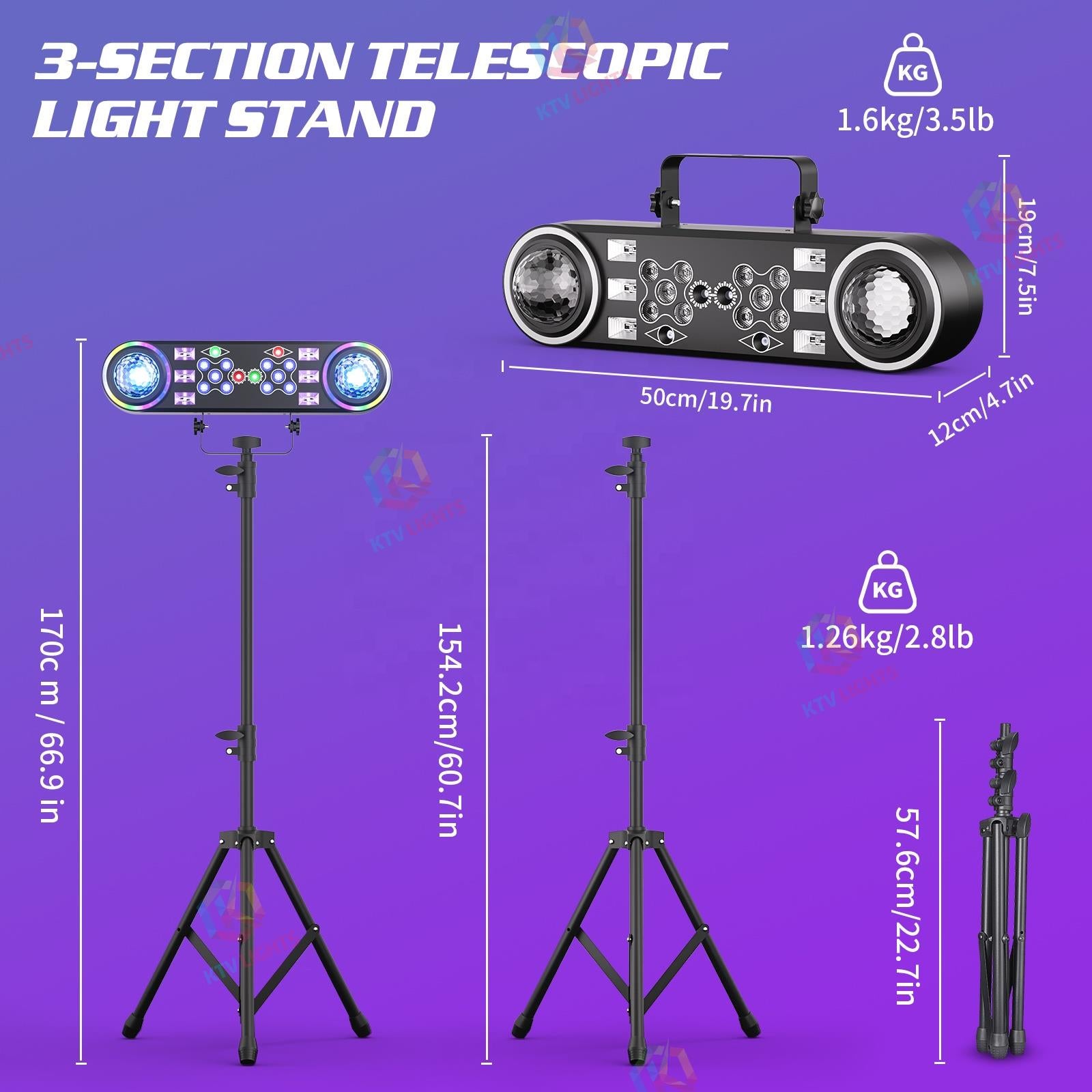 80W seven-in-one bracket effect party light-C4