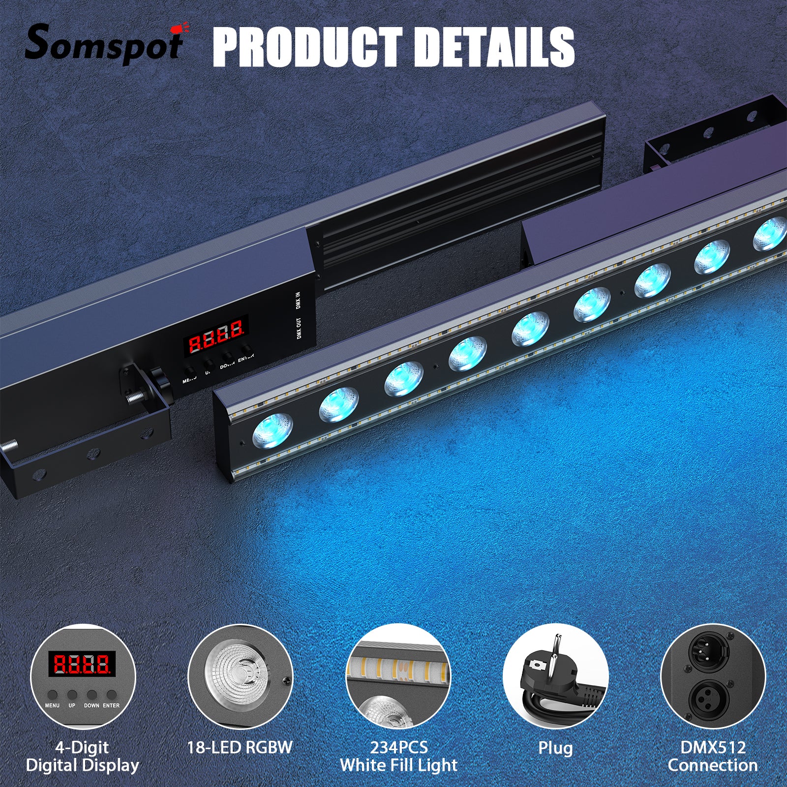 180W LED Stage Bar Moving Head Beam Wall Washer Light-X17