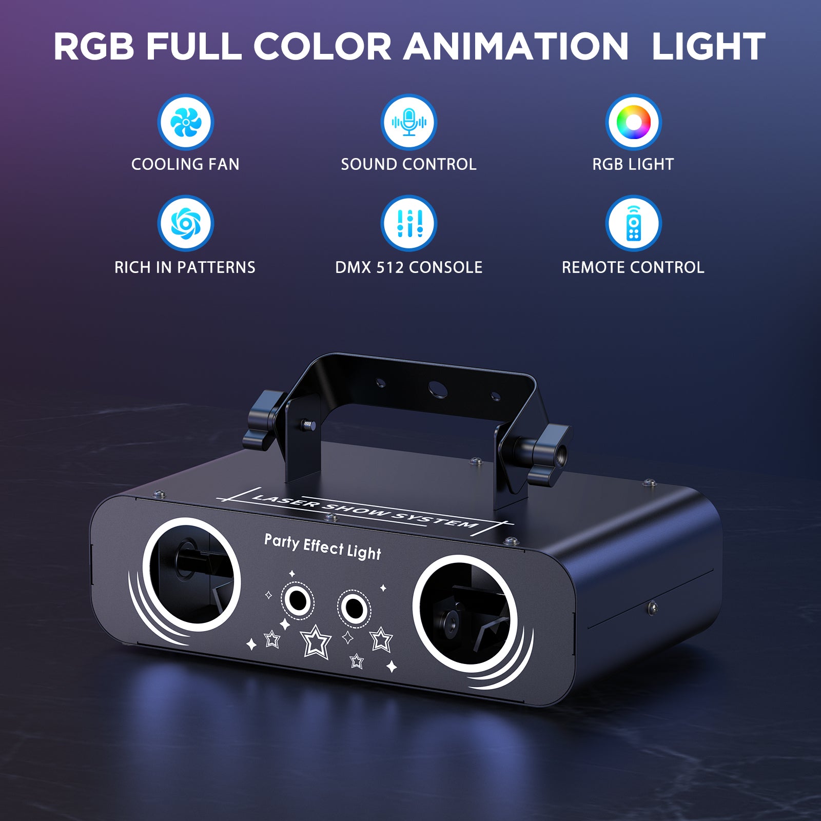 Full Color DMX 3D Animation Light LED Laser Stage Light-A33