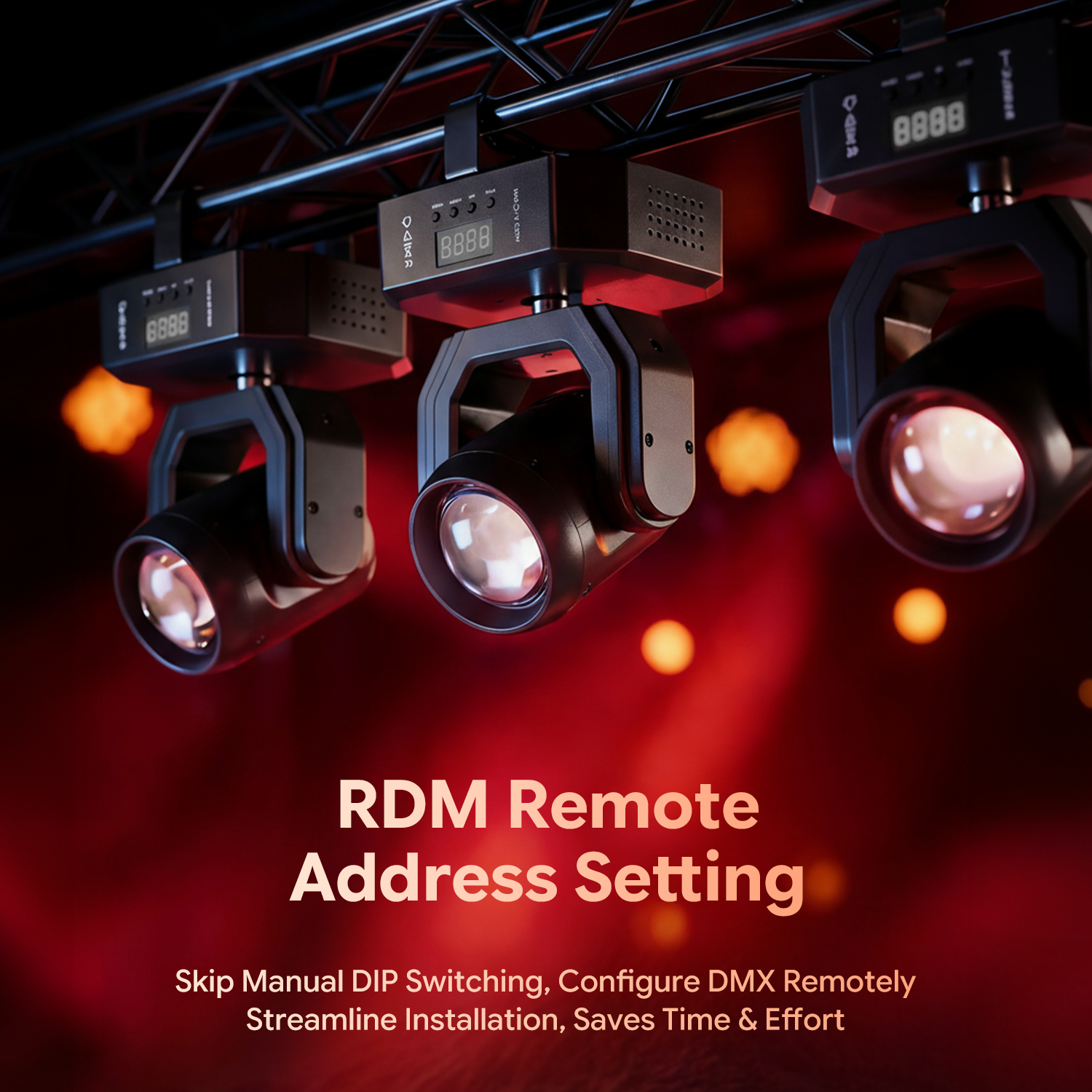 LED DMX Beam Disco Mini RGBW LED Moving Head Light-E72