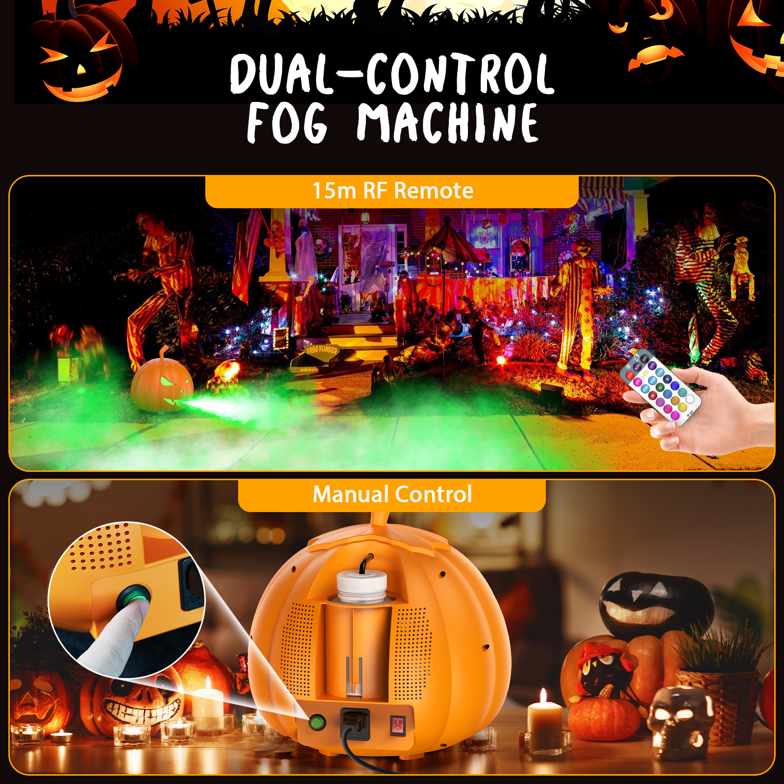 600W Pumpkin Shape Halloween Party Smoke Machine-Y9