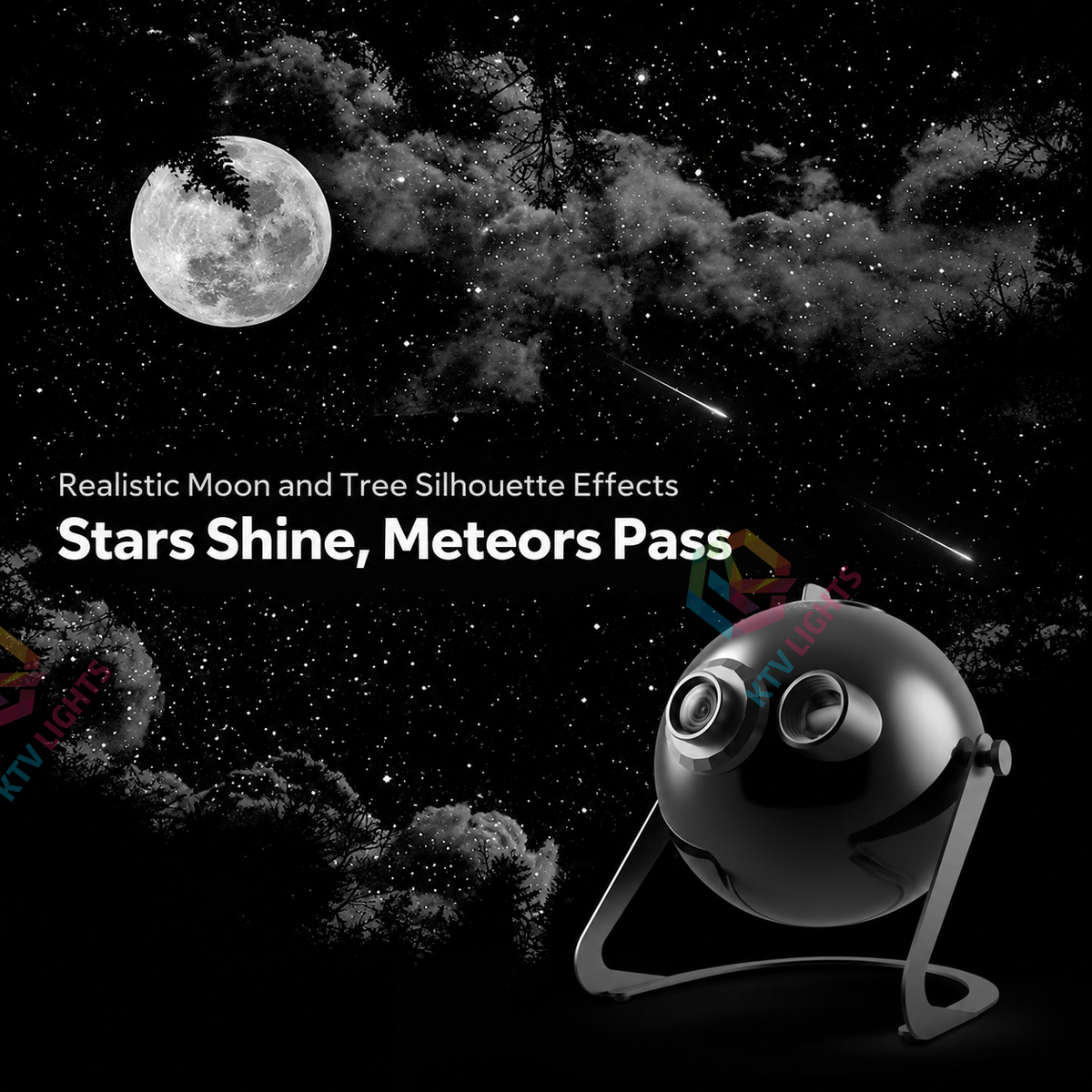KTVLIGHTS 53W Pro Max APP Smart Galaxy Star Projector-S62