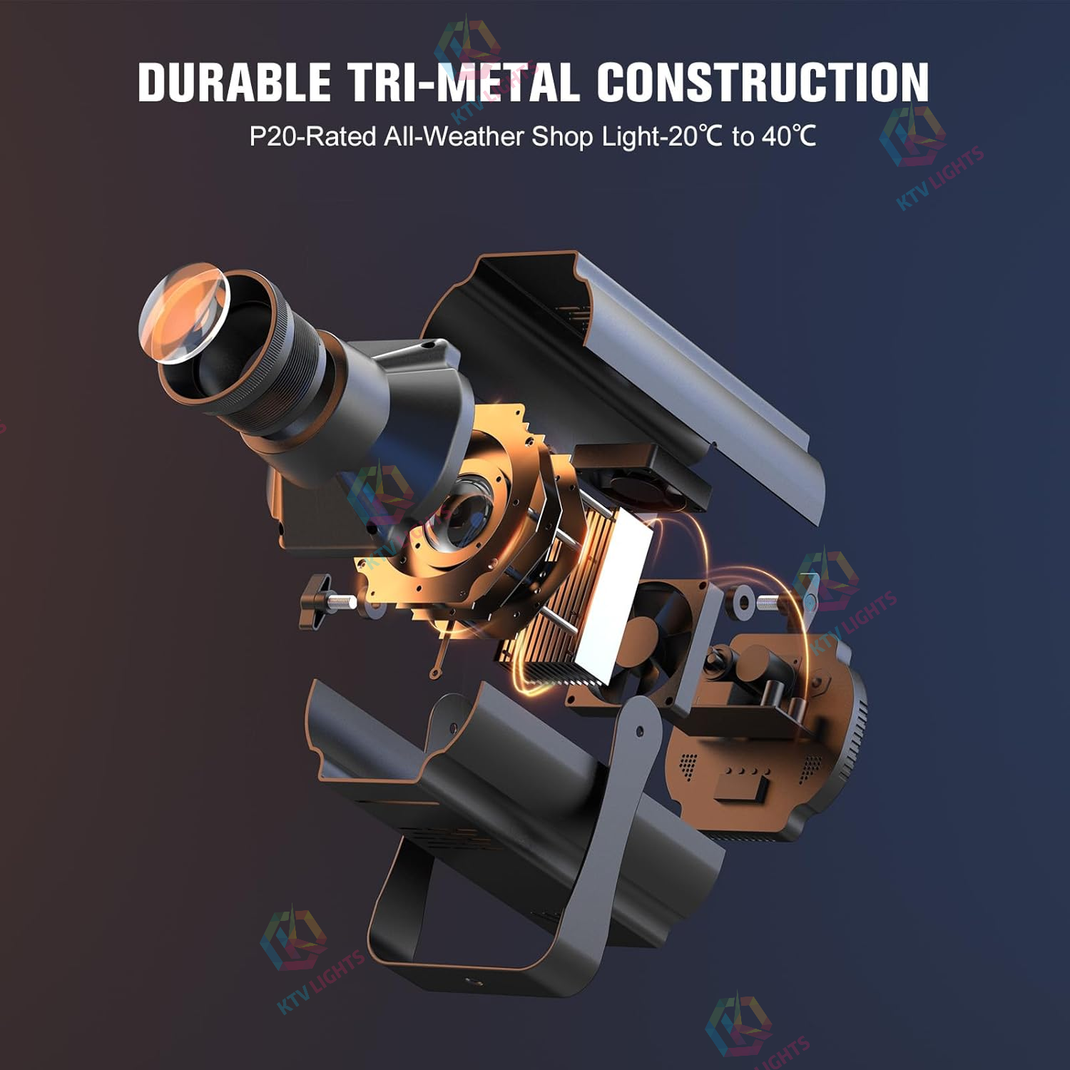 Mini Holofote LED de Feixe Branco Quente 3W-J3