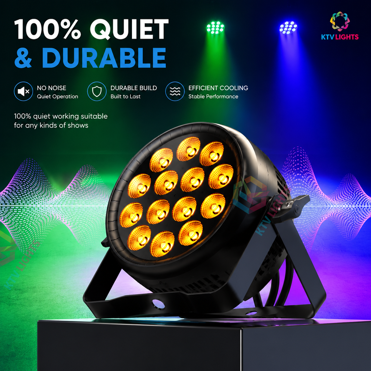 KTVLIGHTS 210W RGBW 4-in-1 LED Stage PAR Light-P26