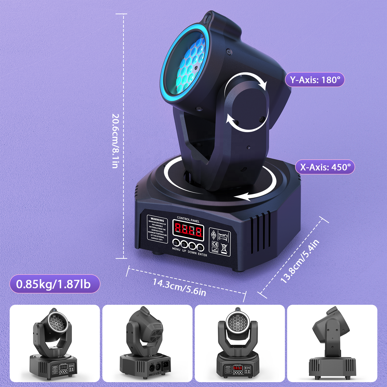 Mini 30W Spot Beam Pattern Moving Head Light-E40