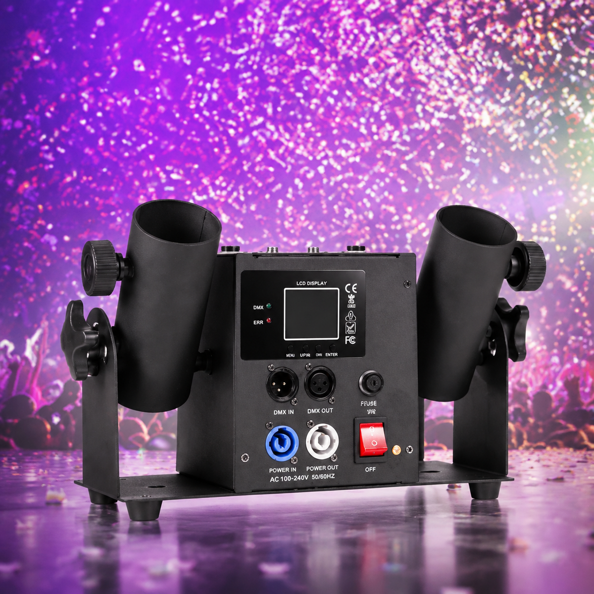 KTVLIGHTS 4-Head Electronic Confetti Launcher for Events-H11