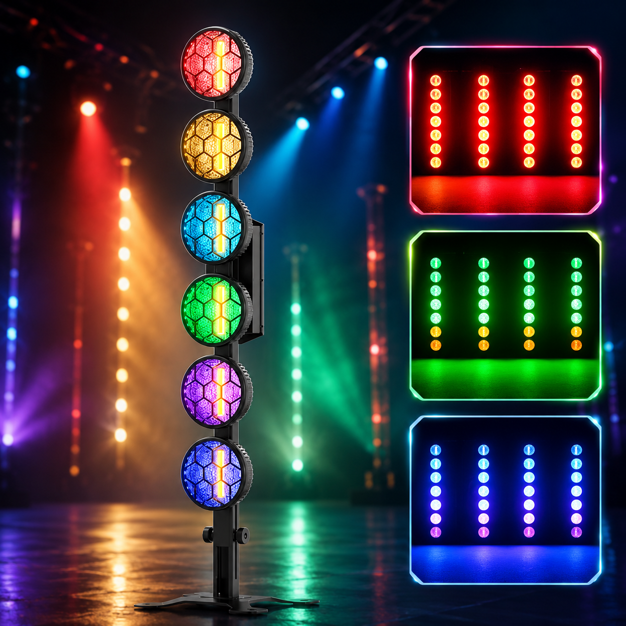 KTVLIGHTS Retro LED RGB COB PAR Light for Stage & DJ Events- P64