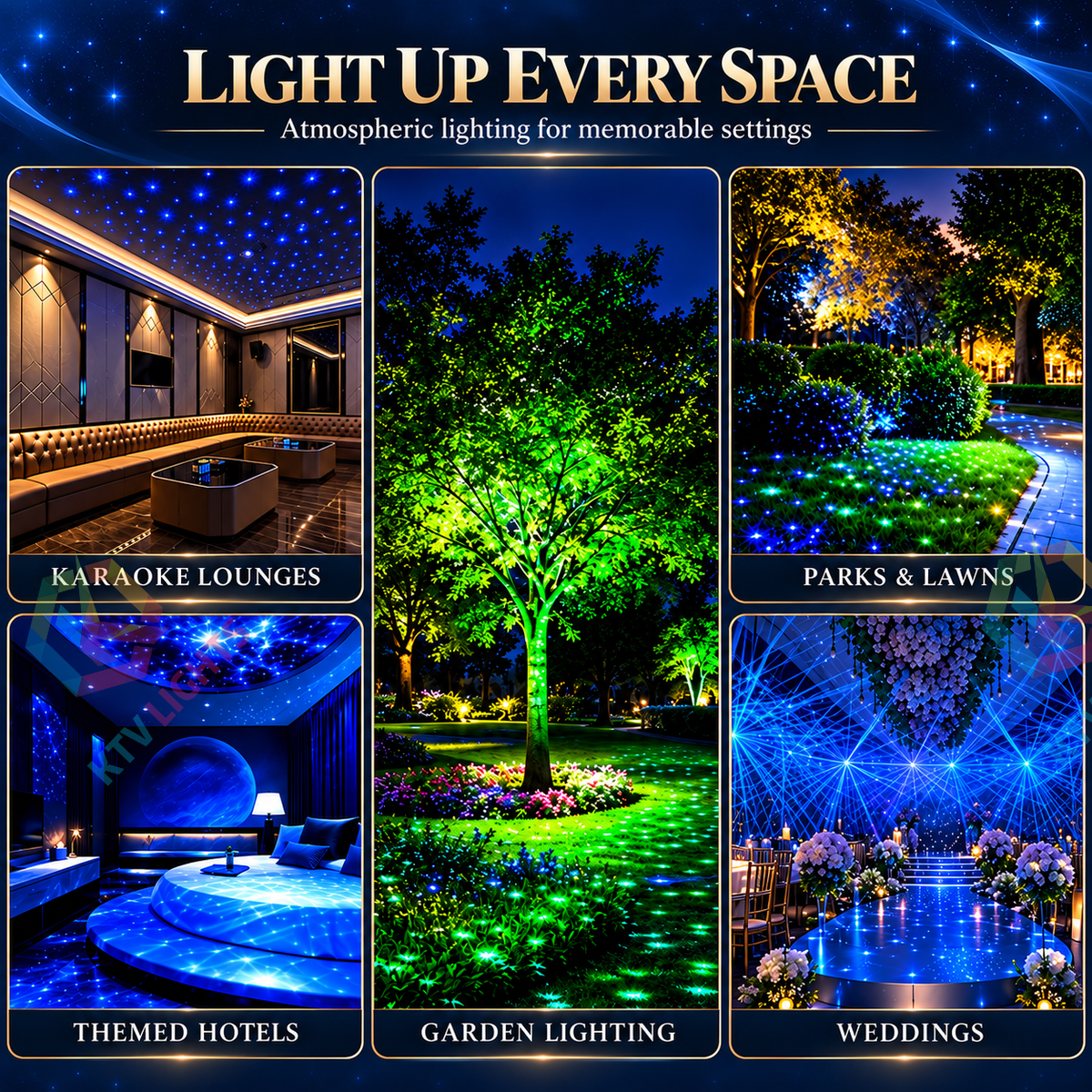 KTVLIGHTS RGB Outdoor Star Laser Projector with Remote -S67