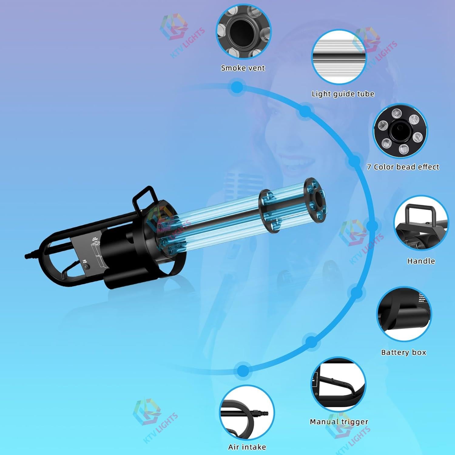 LED CO2 jet handheld smoke machine-Y15