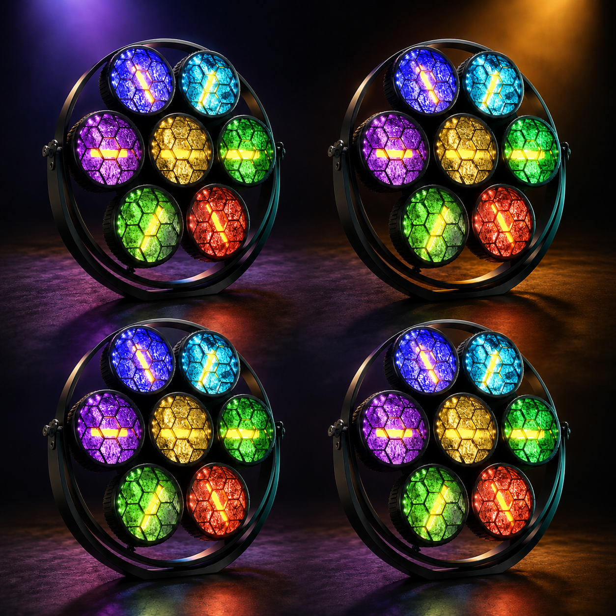 KTVLIGHTS 350W Retro RGB COB Stage Light 4-in-1 PAR Light-F3