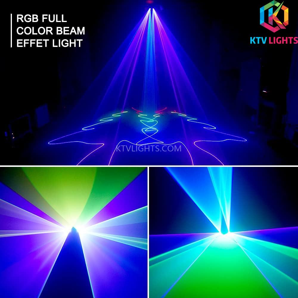 Światło laserowe skanujące RGB z podwójnym otworem - Światło sceniczne DMX - B2