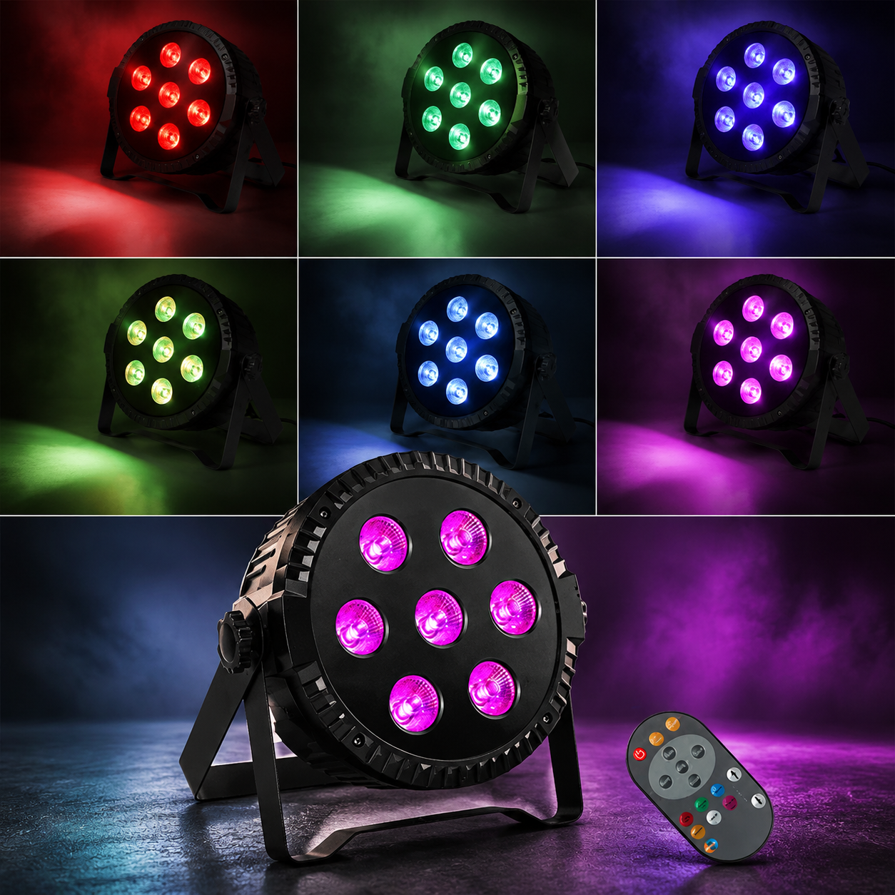70W Rainbow Effect RGBW 4-in-1 LED Par Light - P46