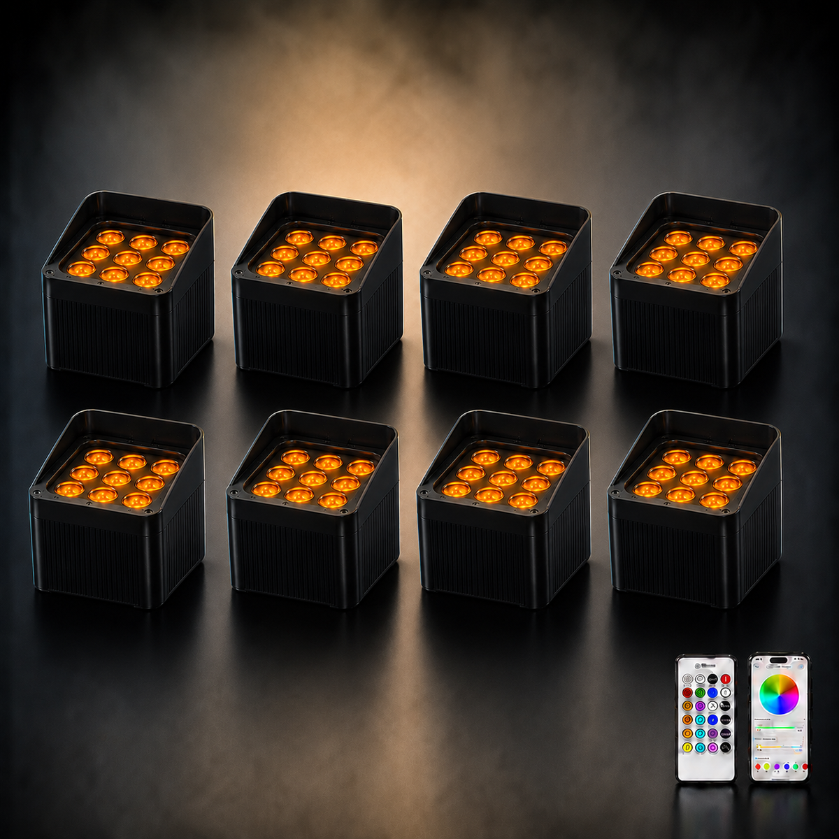 KTVLIGHTS 9x18W RGBW UV APP Waterproof LED PAR Light-P6