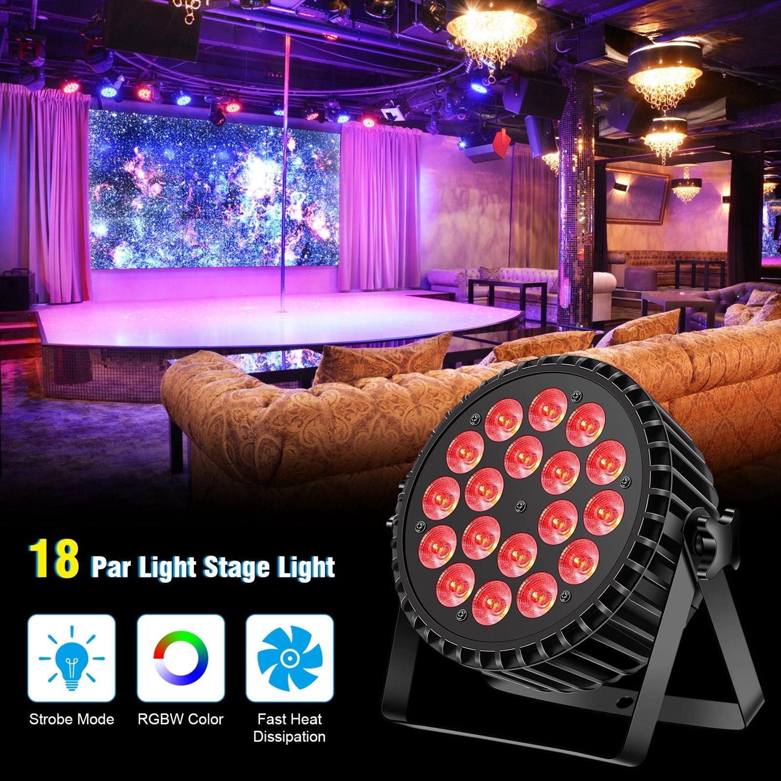 200W RGBW Par Light-P4