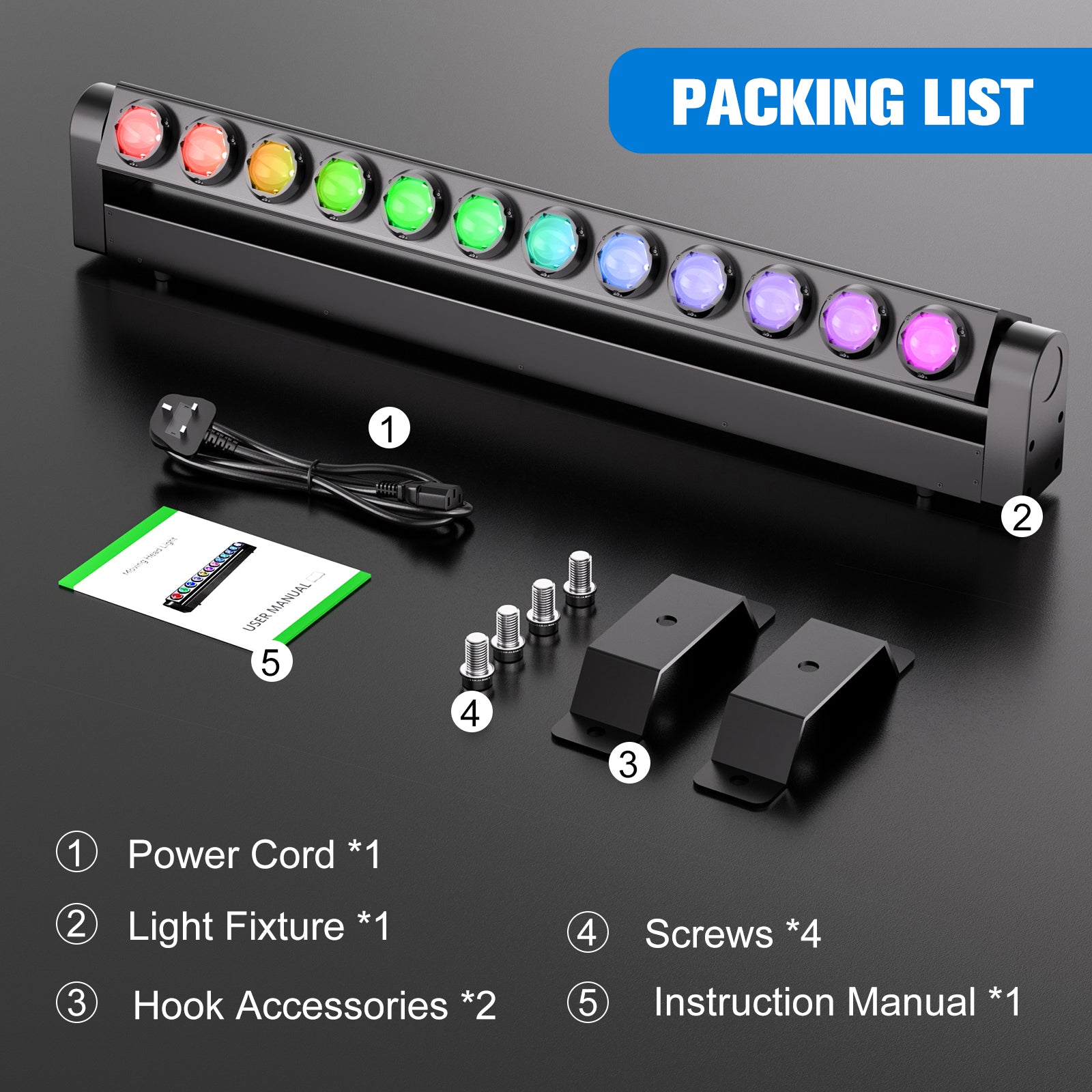180W LED Stage Bar Moving Head Beam Wall Washer Light-X17
