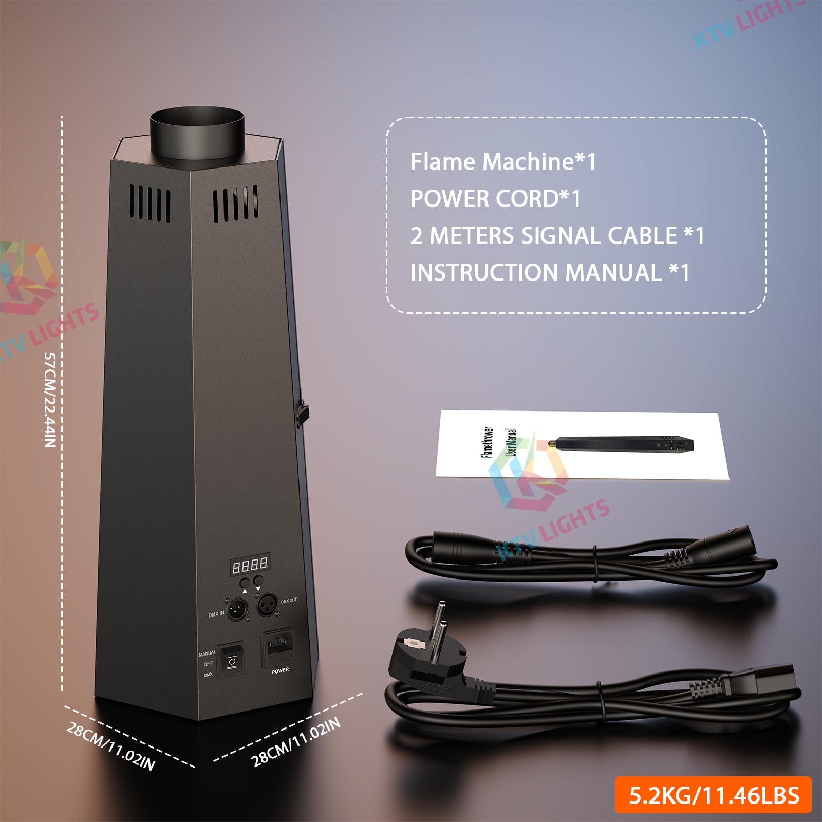 80W Dmx flame-throwing machine-H4