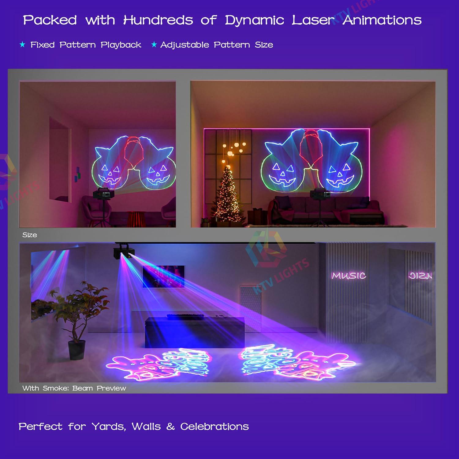 Dual-head APP control of laser stage lights-A37