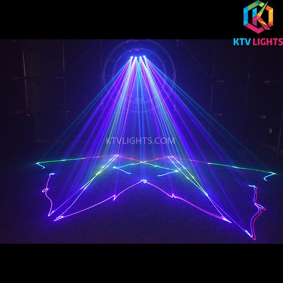 Luz láser de escaneo RGB de 4 orificios Luz de escenario DMX-B25