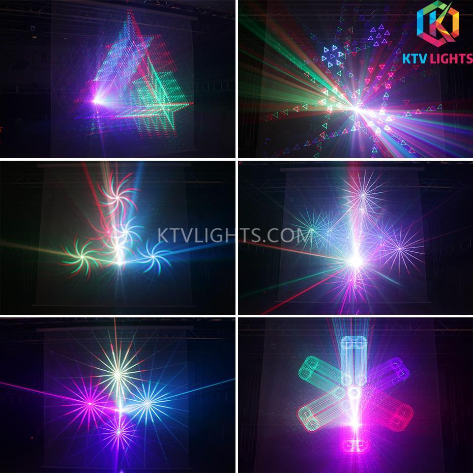 Lumière laser animée 3D 10-en-1-DMX stage light-A18