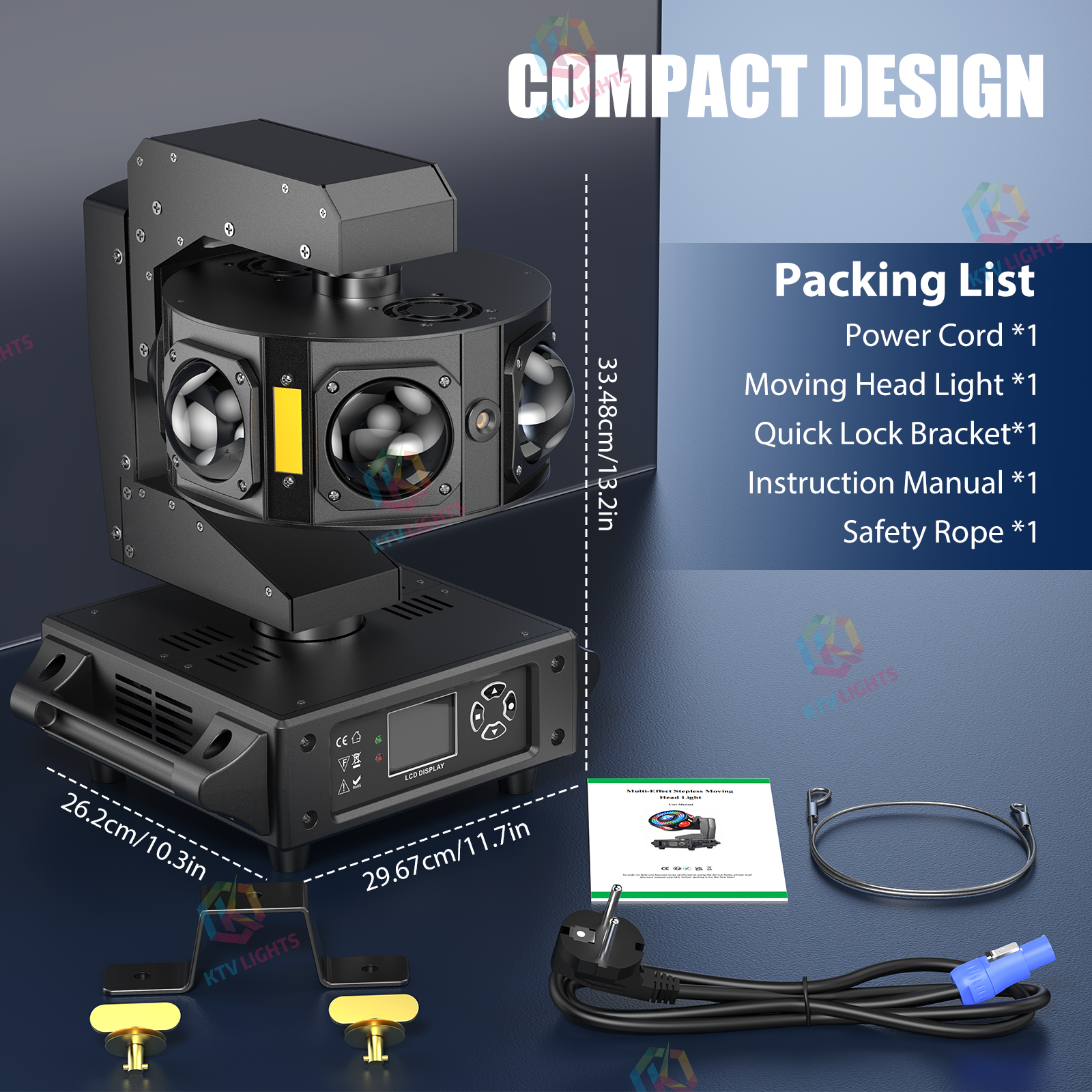 160W 4-in-1 Moving Head Light - E15