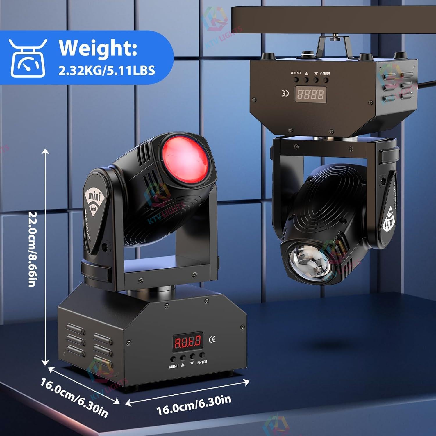 Mini RGBW 4-in-1 LED Beam Moving Head Light-E20