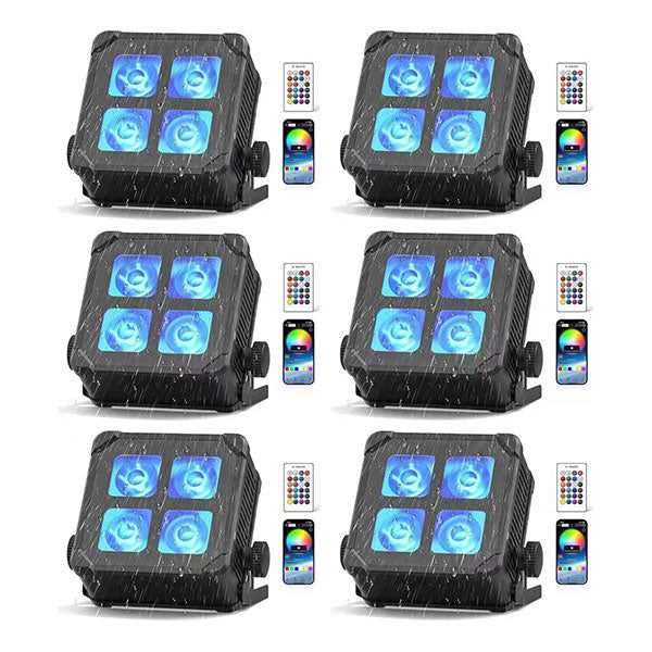 IP65 waterproof battery led 4x15w RGBW par light-P15