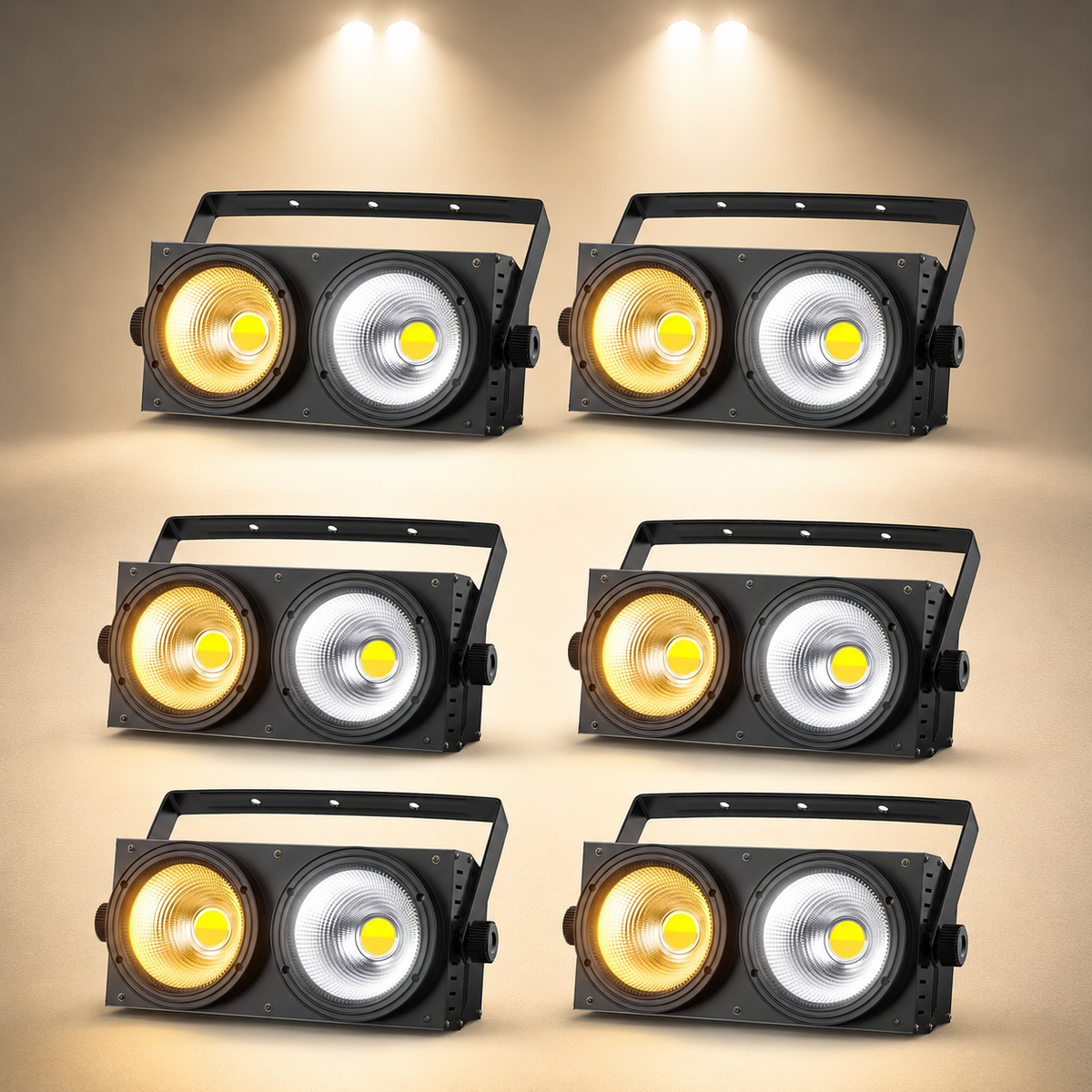 KTVLIGHTS 200W COB DMX Voice-Activated LED PAR Light-P67