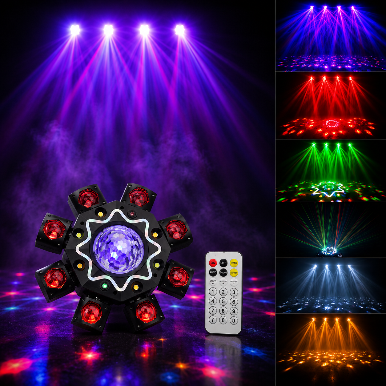 Magic Ball 8 Arm Moving Head Laser Stage Light DJ Party Light-E86