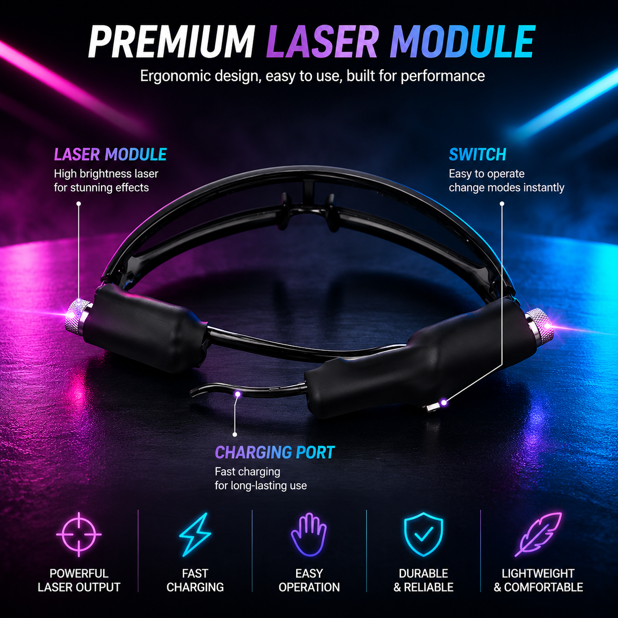 Party Gypsophila Laser Glasses Set-M1