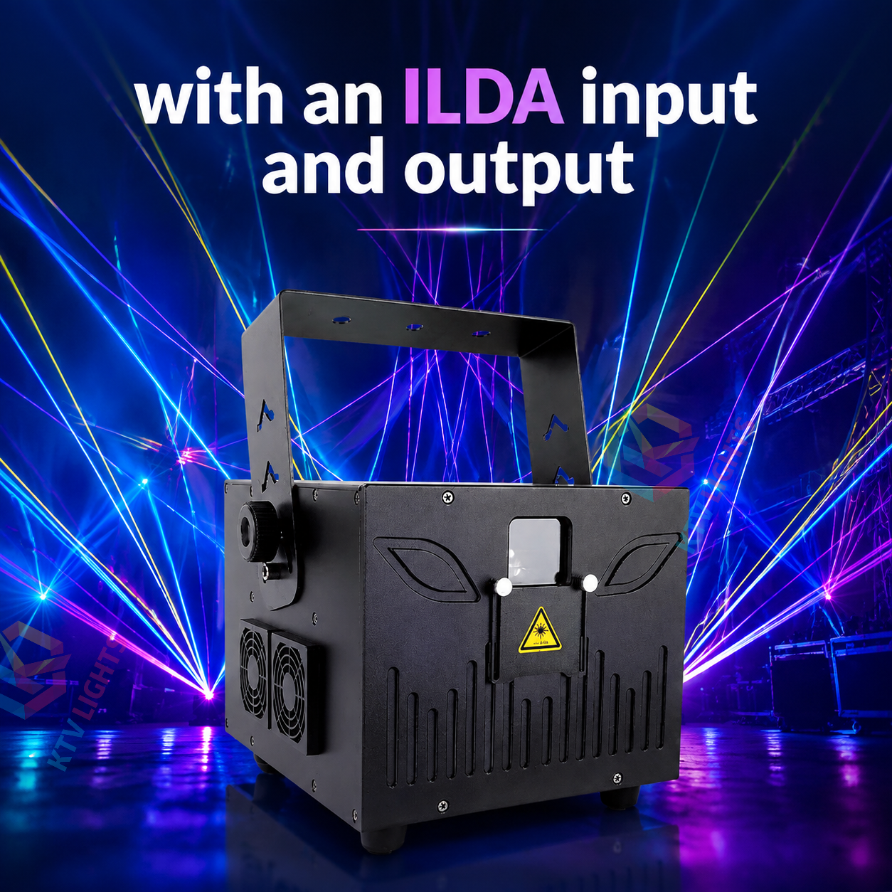 KTVLIGHTS 2W–10W RGB 3D Animation Stage Laser Light (ILDA Compatible)-A14
