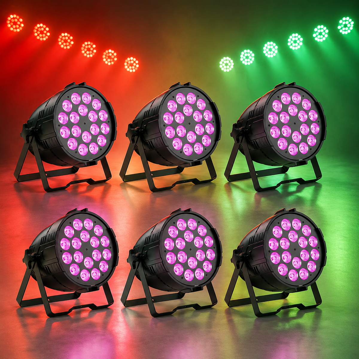 KTVLIGHTS 18x10W RGB 6-in-1 LED Stage PAR Light-P38
