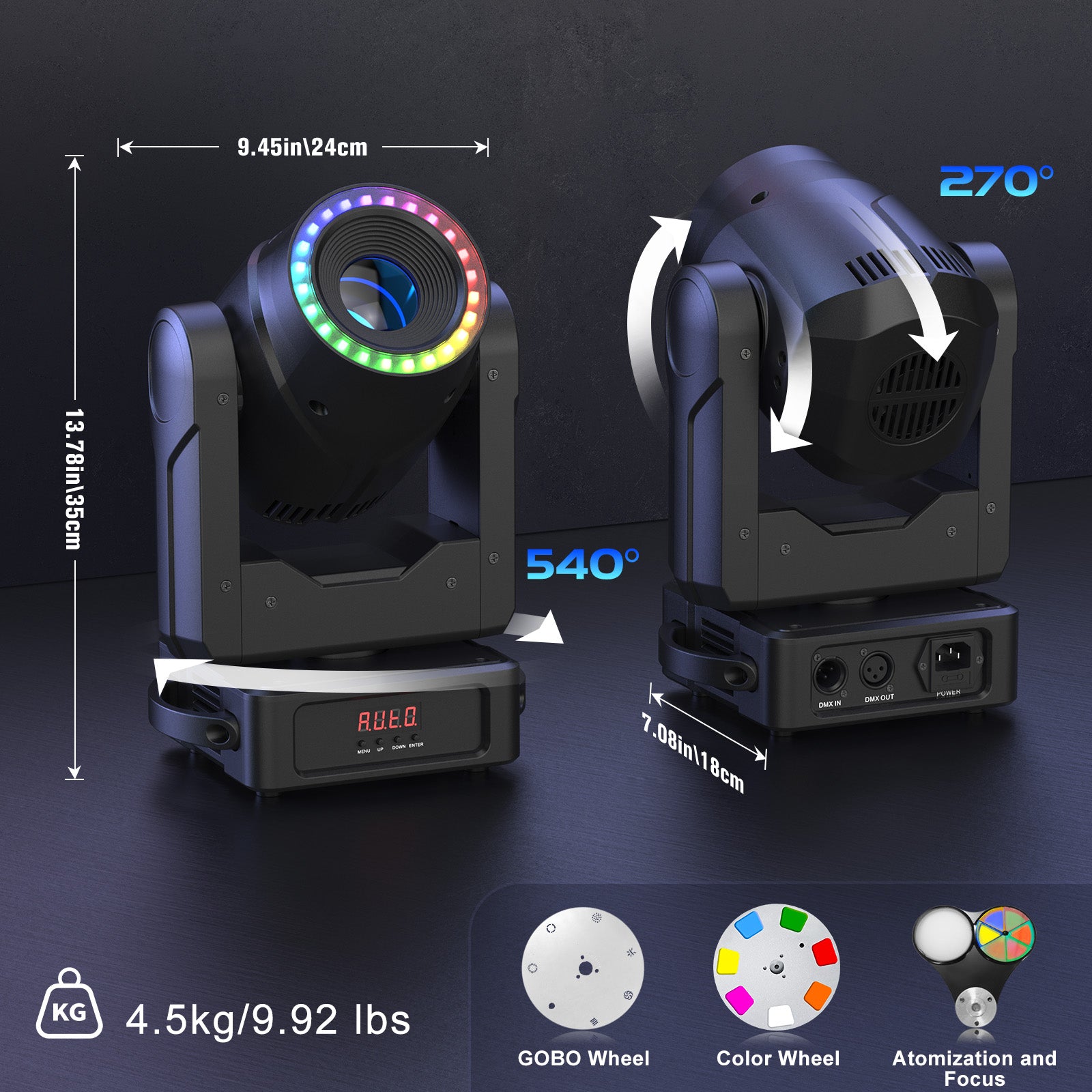 120W LED RGBW 4-in-1 moving head light-E52