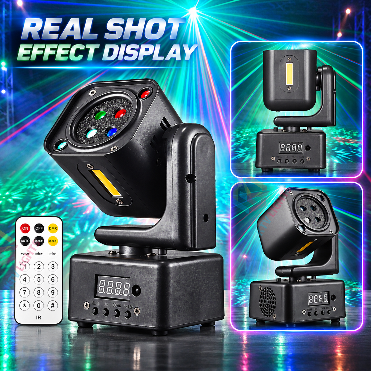 KTVLIGHTS Mini Moving Head Star Laser DJ Party Stage Light-B60