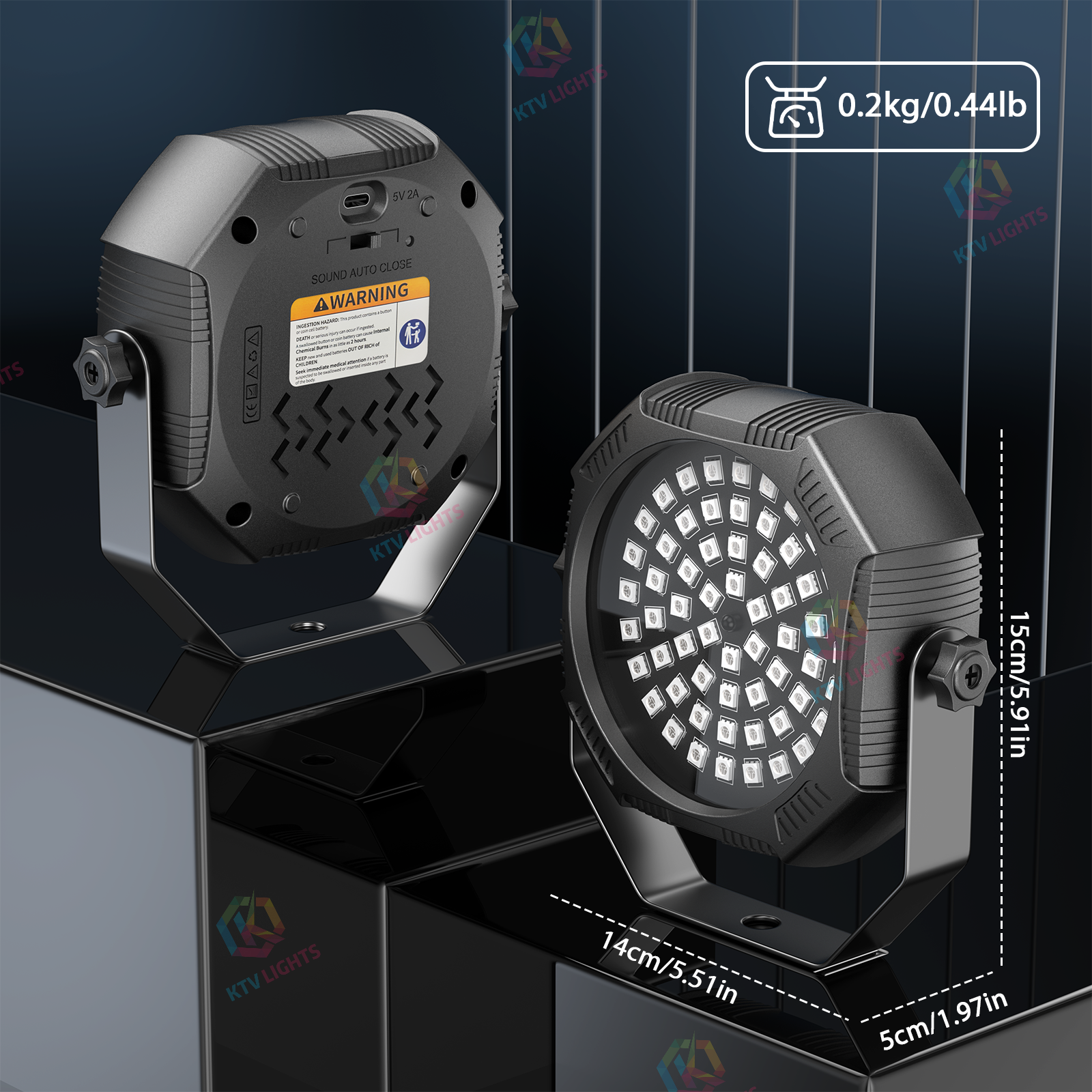 USB rechargeable strobe light/PAR light-P33