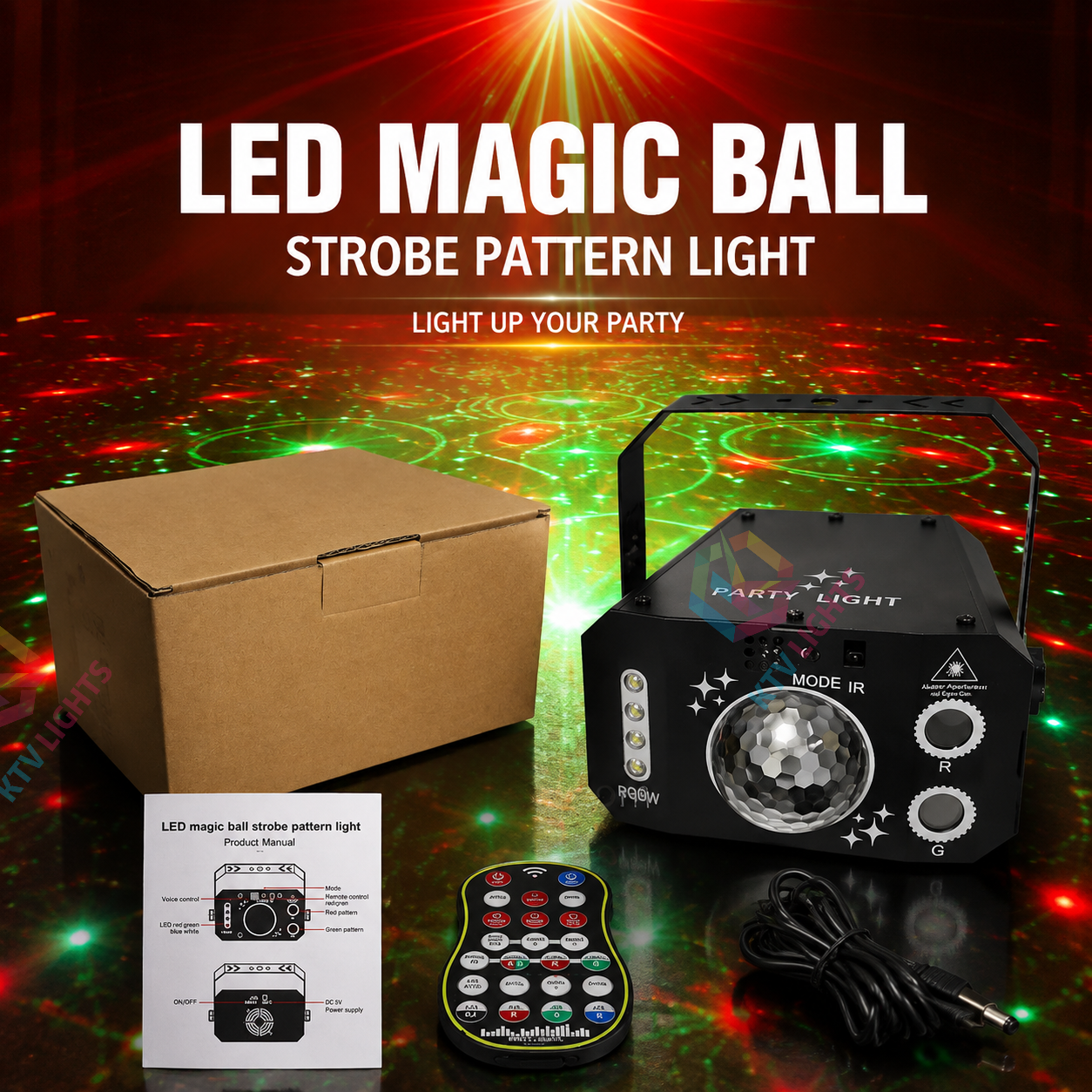 KTVLIGHTS USB Mini Party Laser Light-C12
