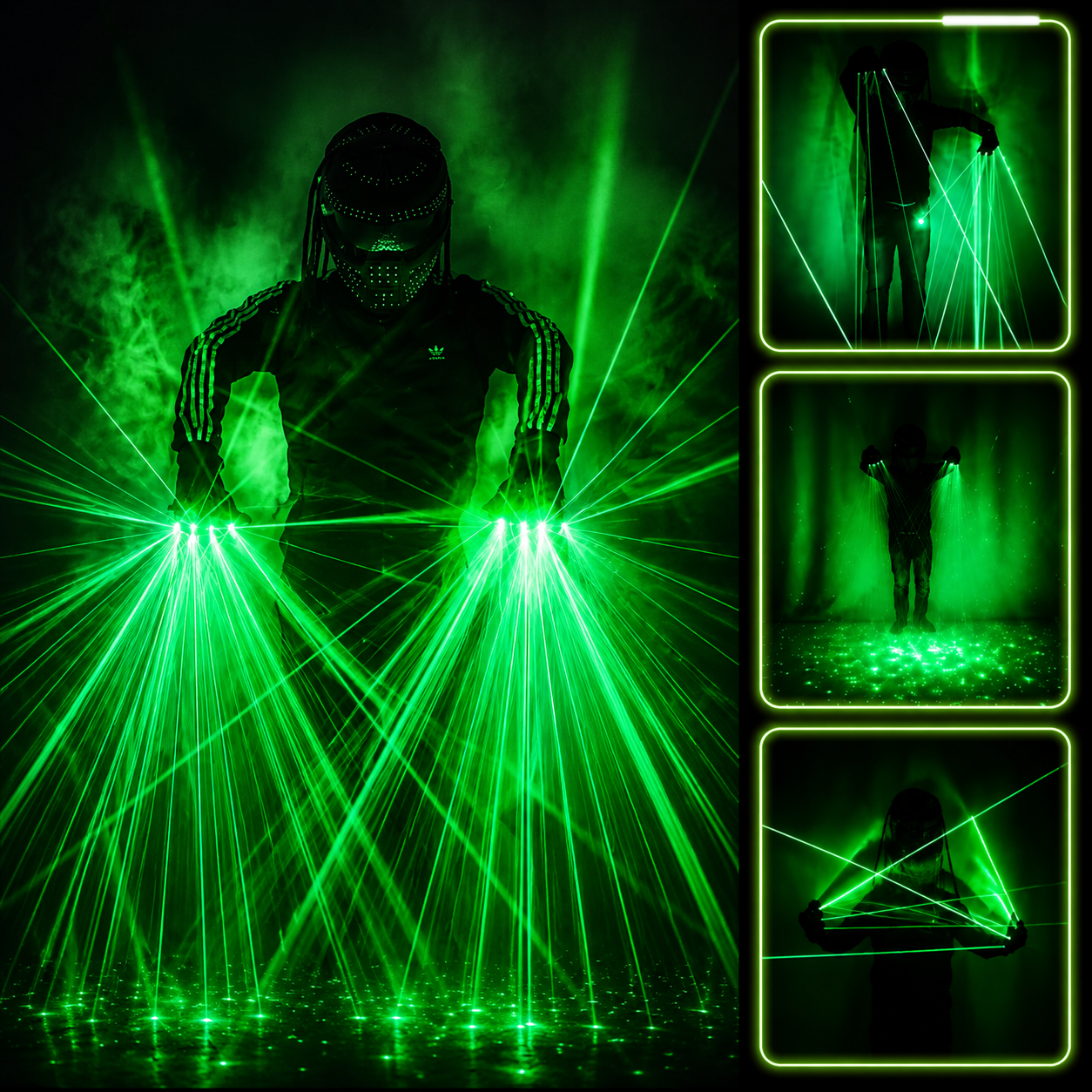 KTVLIGHTS creates stunning light shows using laser gloves-M11