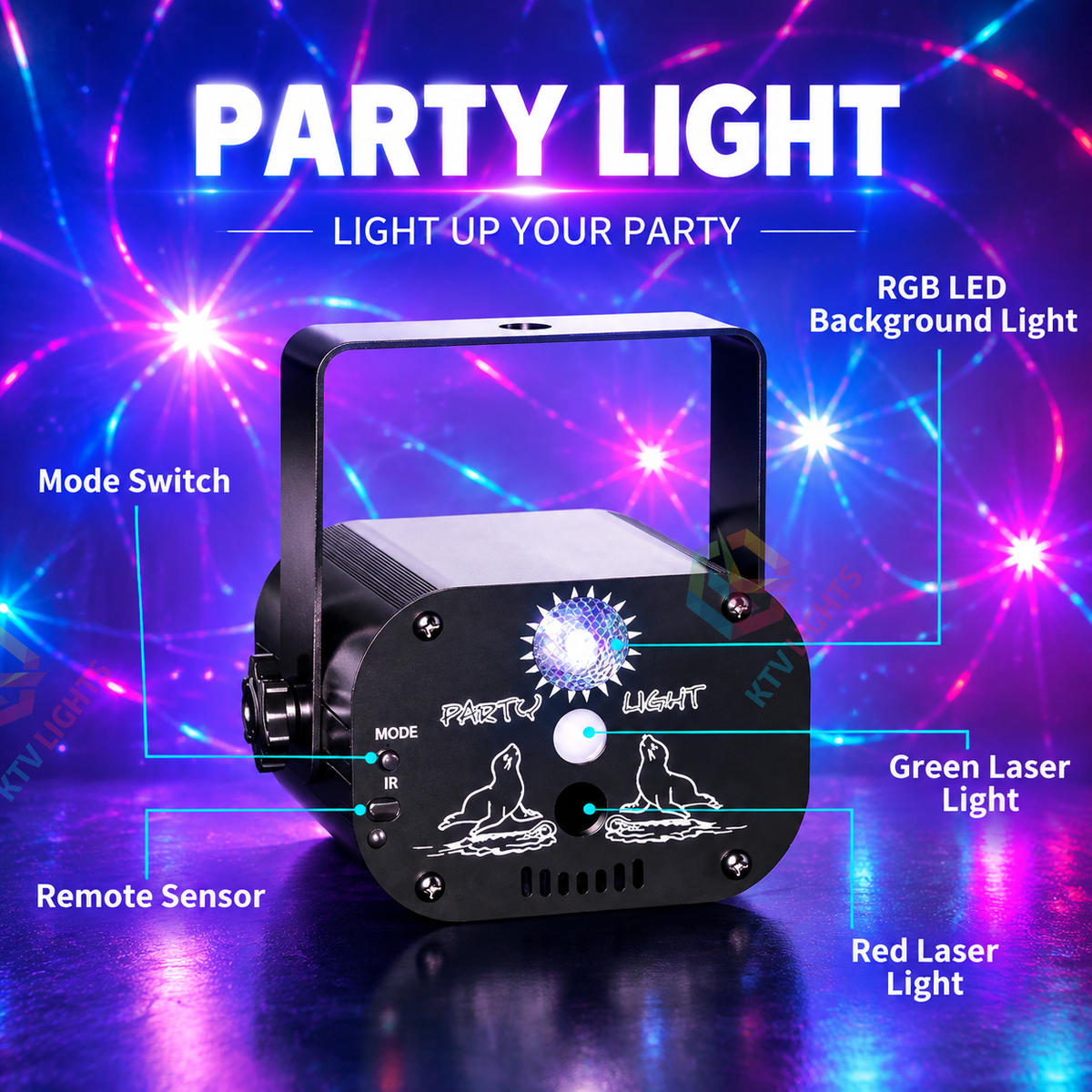KTVLIGHTS USB Party Disco Light-C22