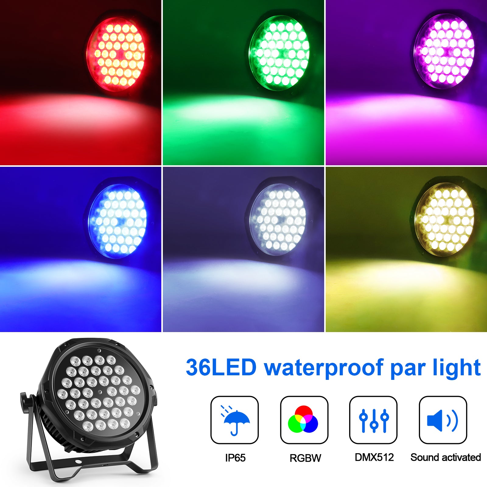 IP65 waterproof 36pcs RGB 3-in-1 LEDs - P24