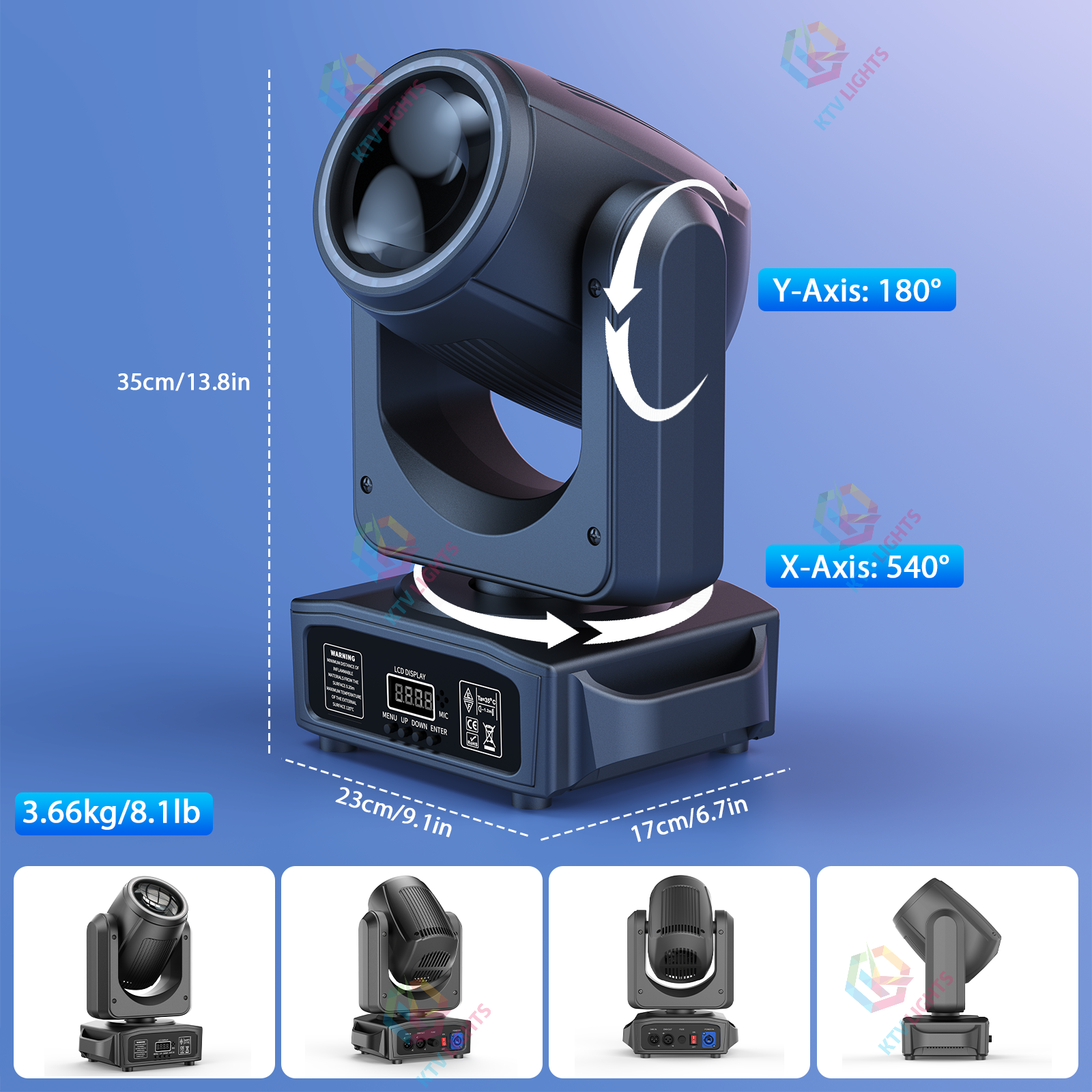 150W White RGB Halo LED Moving Head Light-E59