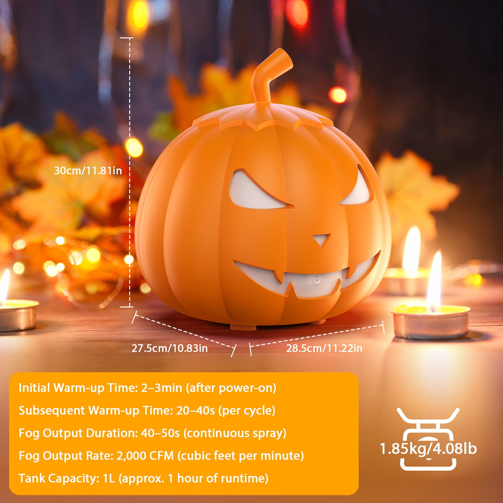 600W Pumpkin Shape Halloween Party Smoke Machine-Y9