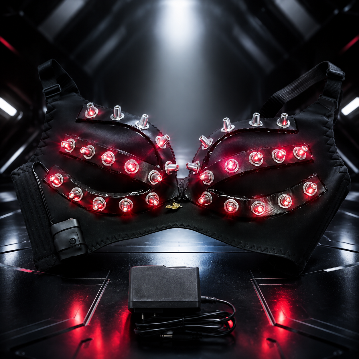 Fashion Red Laser Luminous Lady Bra Sexy Stage Costumes-M2
