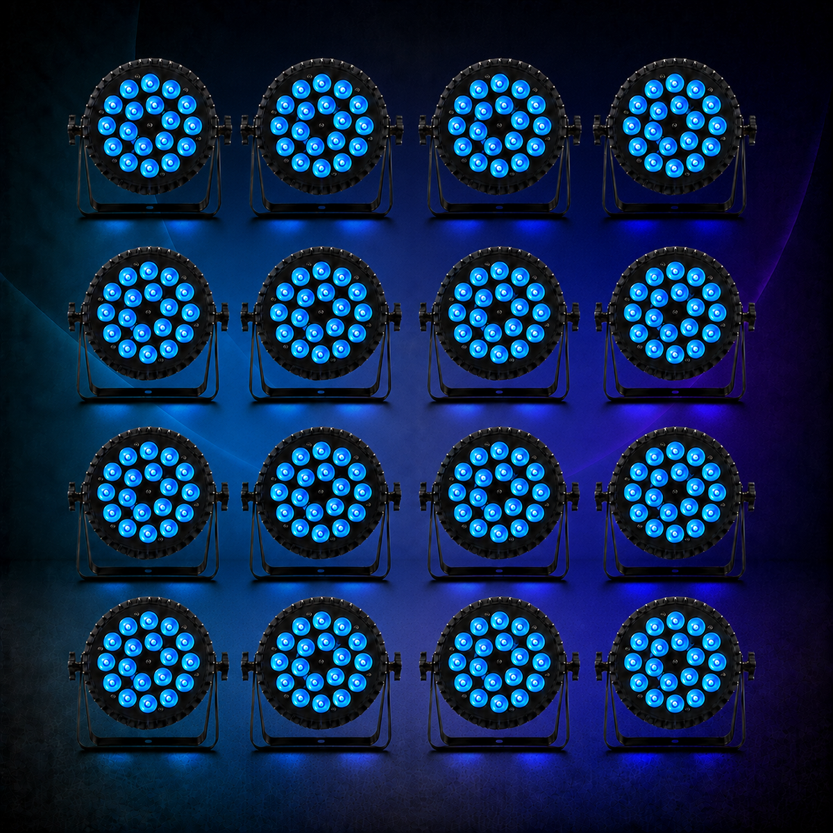 KTVLIGHTS 18-LED RGBW UV 6-in-1 PAR Stage Light-P22