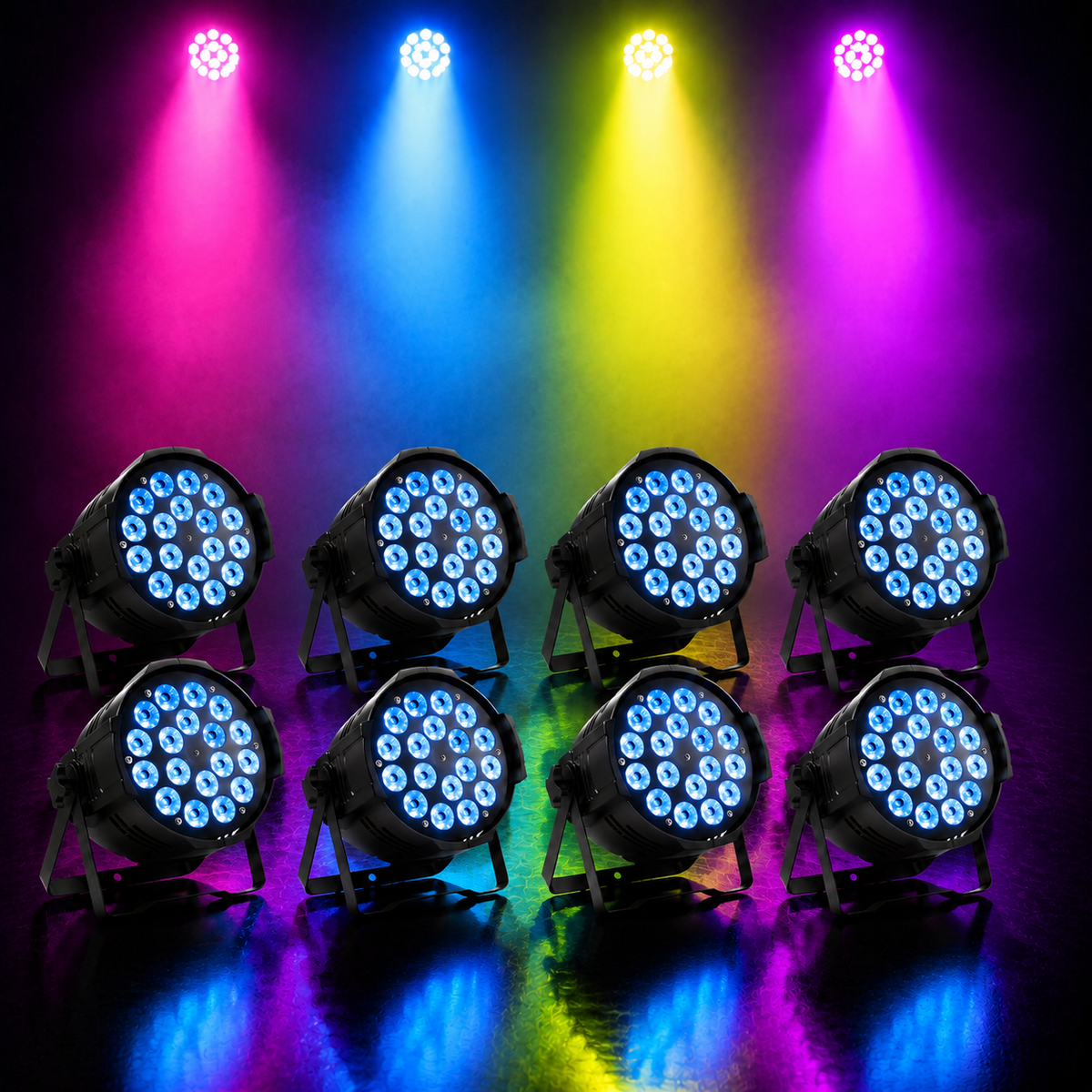KTVLIGHTS 180W RGBW 4-in-1 LED PAR Light for DJ Stage Events-P3